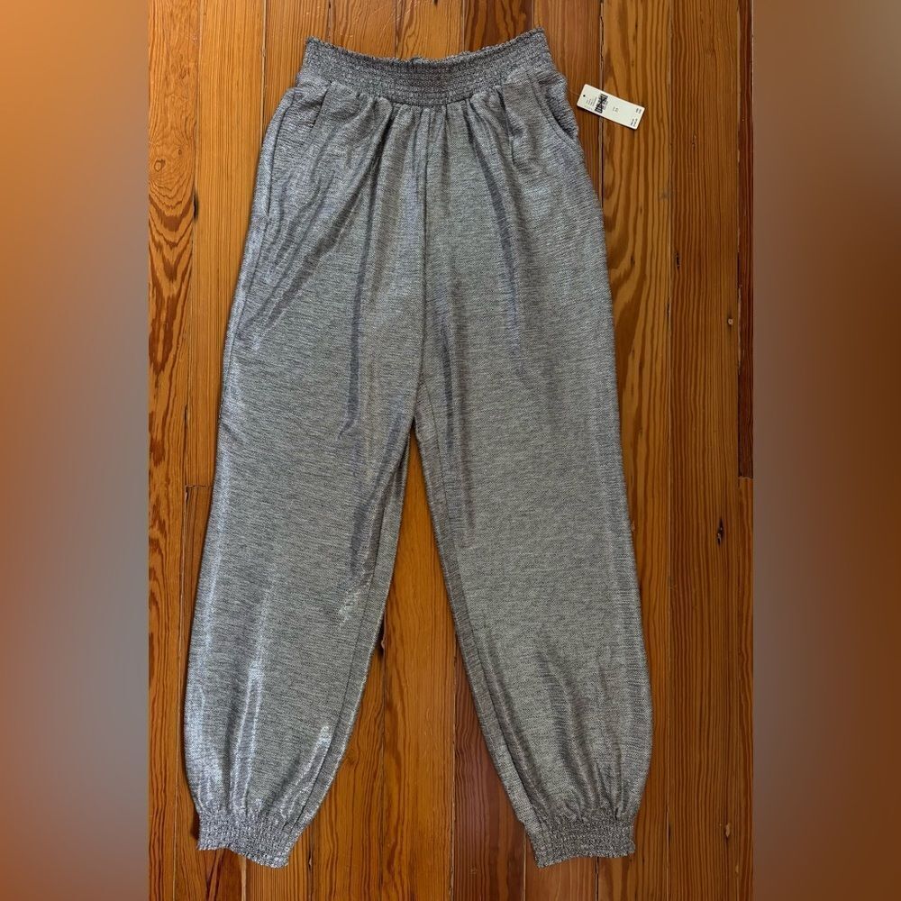 NWT Anthropologie Metallic Joggers